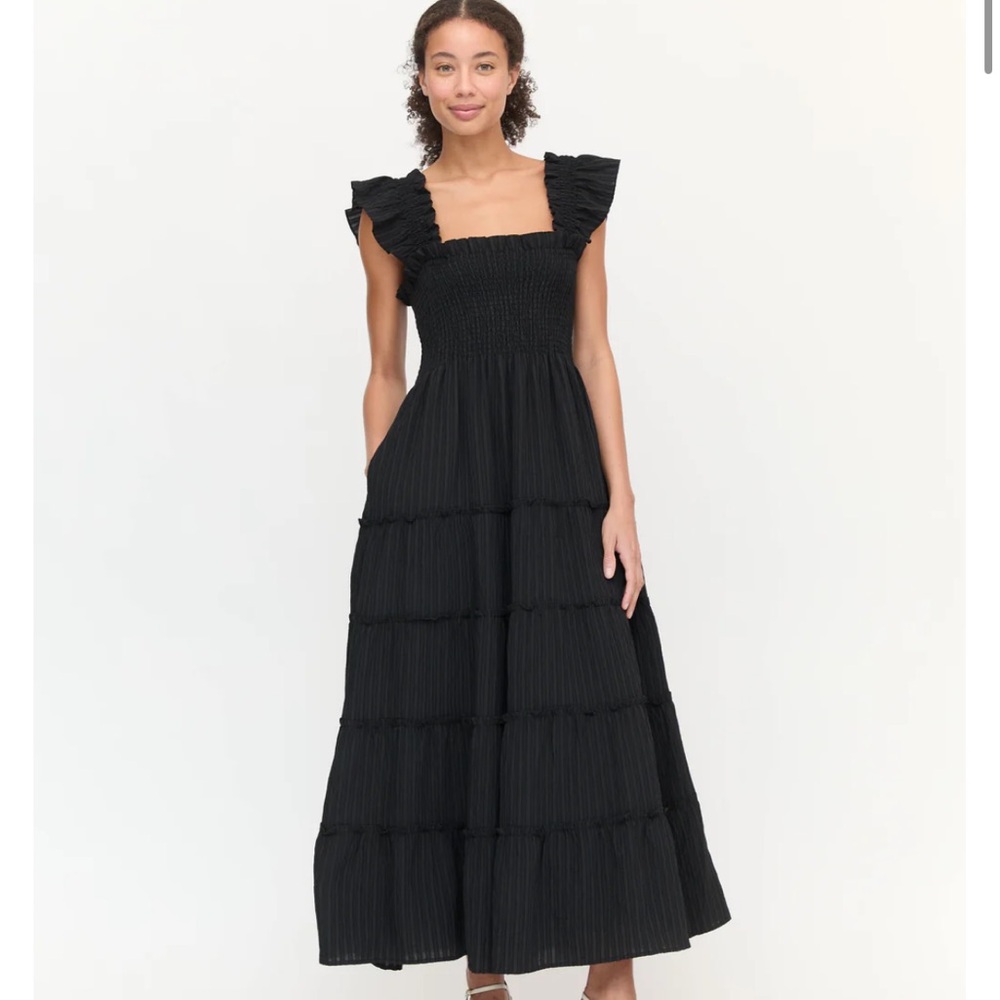 Hill House Ellie Maxie Nap Dress in Tonal Seersucker